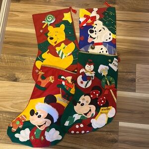 Disney Vintage Christmas Stockings (set of 4)